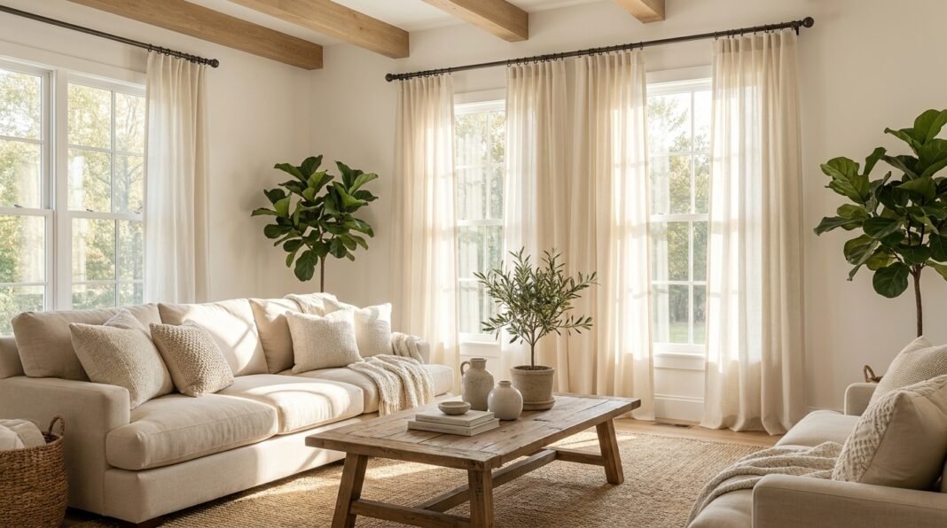 Cream Linen Back Tab Curtains Review: The Perfect Neutral Farmhouse Curtains for Any Home Cream Linen Back Tab Curtains